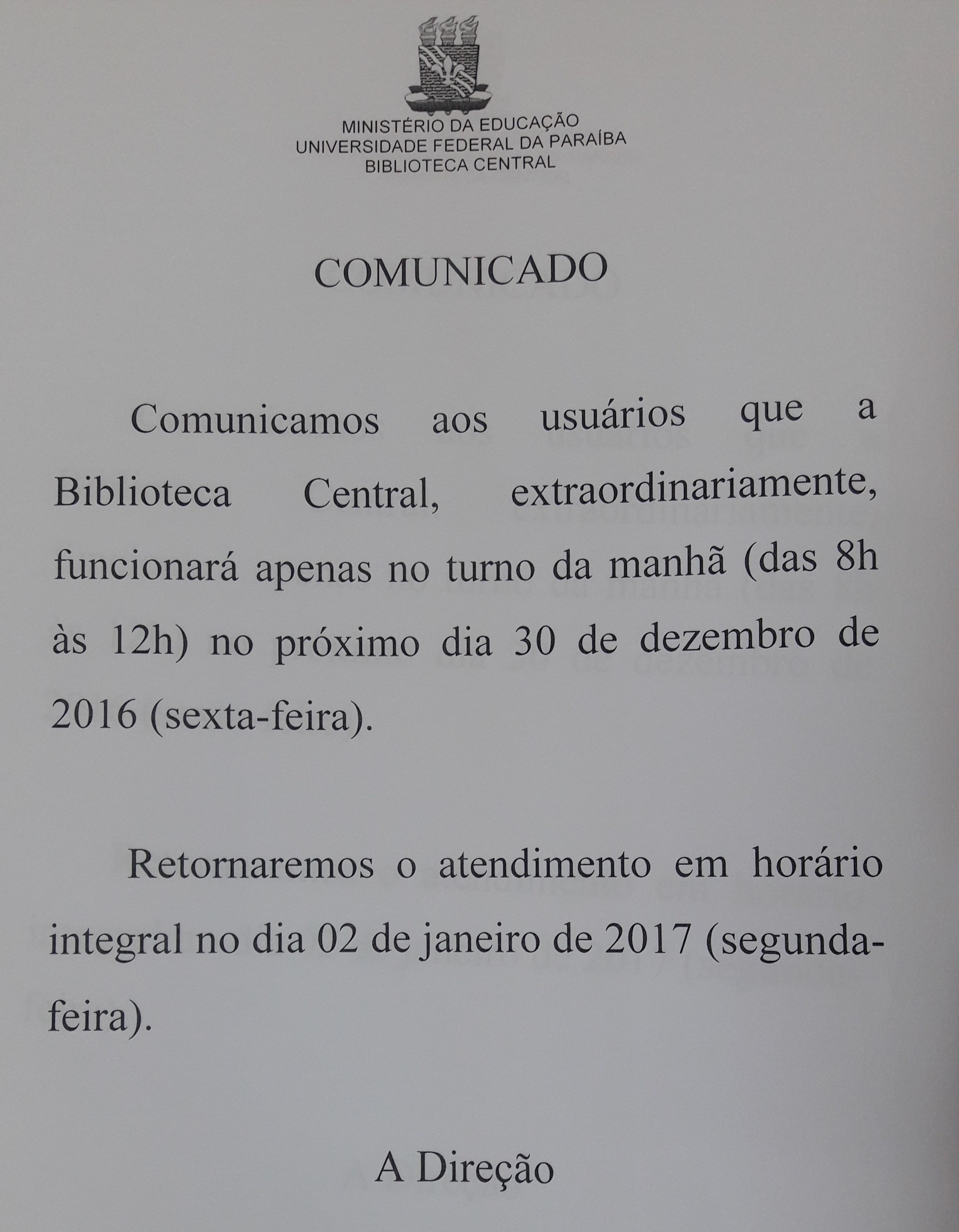 Comunicado 