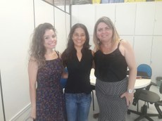 Bianca (estagiária), Professora Elaine Folly (Coordenadora Do Curso de Ecologia) e Professora Mônica Dias (Presidente da CPA).