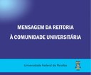 Mensagem da reitora